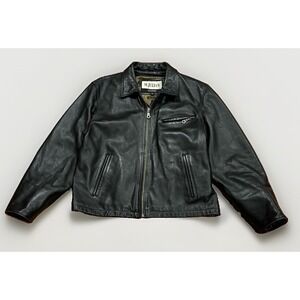 Wilsons Cafe Racer Heavy Leather Motorcycle Jacket Thinsulate Detroit Men's L